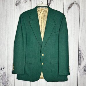 Vintage Andhurst Men's Sports Coat Green Size 42R Gold Buttons USA